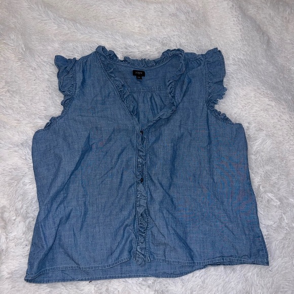 J. Crew Denim Style Business Casual Blouse size Extra Extra Large XXL - Picture 2 of 4